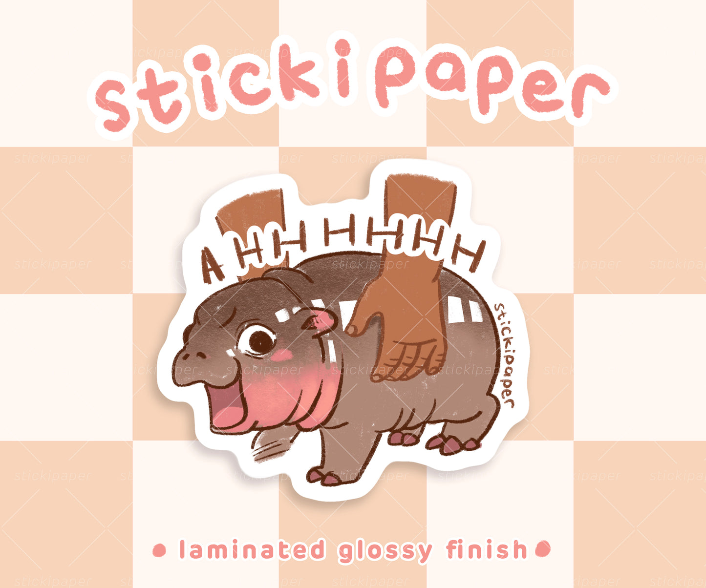 StickiPaper - Baby Hippo Moo Deng Sticker