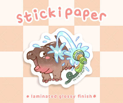 StickiPaper - Baby Hippo Moo Deng Sticker