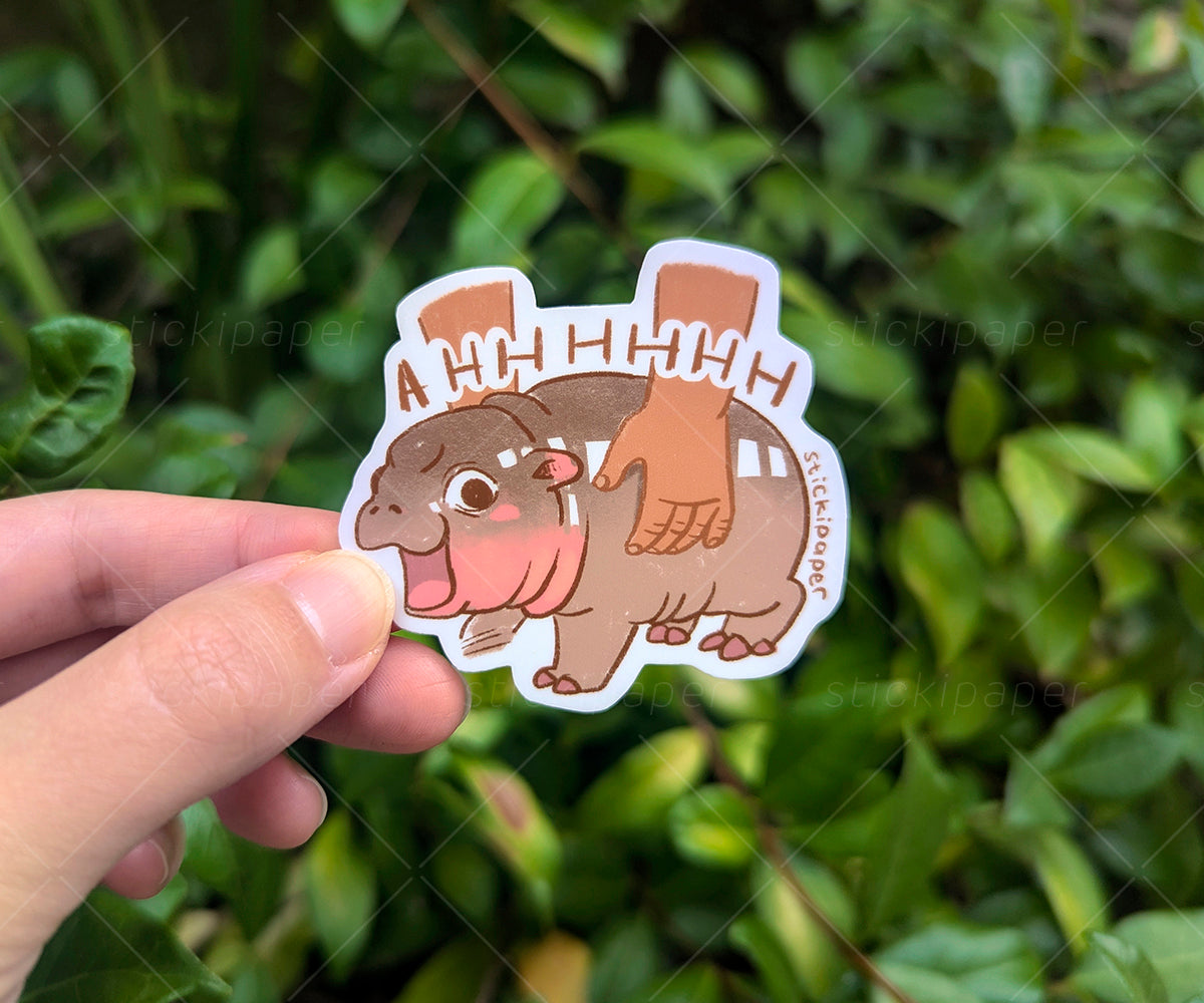 StickiPaper - Baby Hippo Moo Deng Sticker